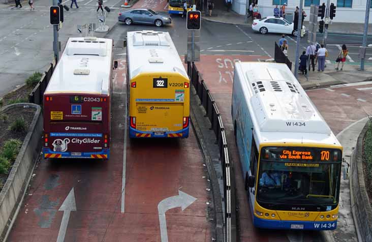 Brisbane Transport Volvo B7RLE C2043 V2208 MAN W1434 Volgren